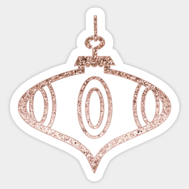 Sparkling rose gold christmas bauble Sticker by RoseAesthetic